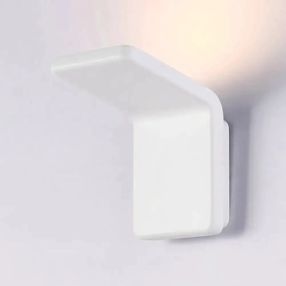 Contemporary black and white slatted LED wall lamp sconce with white backplate Decorbites on Tampa Home & Garden Store