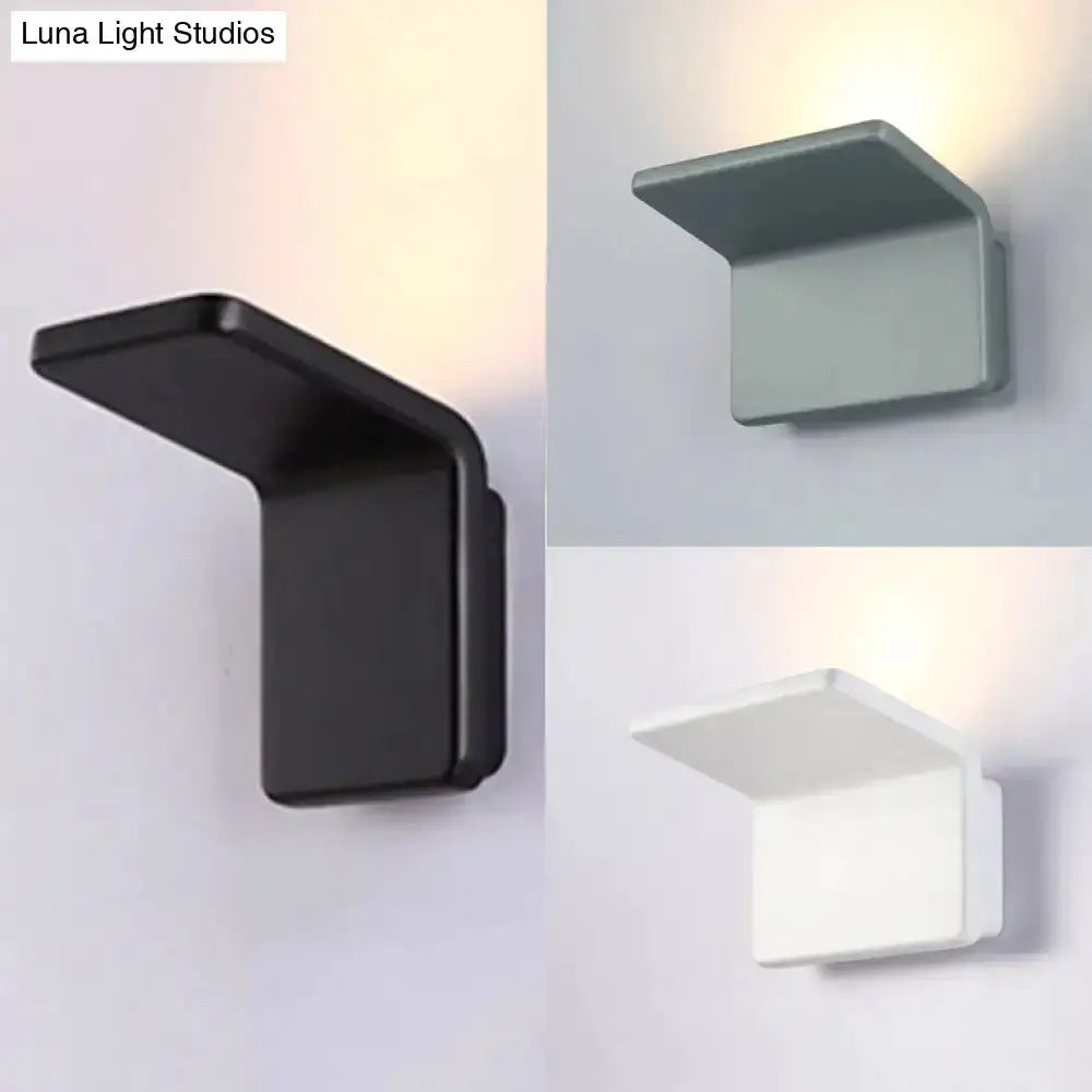 Slatted LED wall lamp sconce by Decorbites in black gray and white finishes for living room on Tampa Home & Garden Store