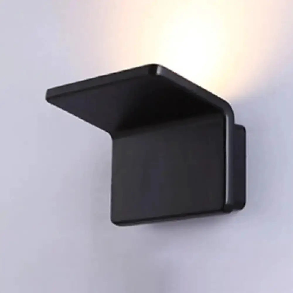 Slatted LED wall lamp by Decorbites black with square backplate living room sconce on Tampa Home & Garden Store