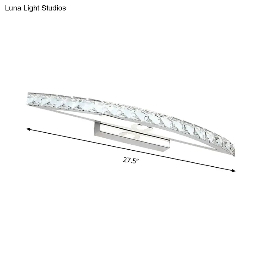 Silver Bow Vanity Sconce by Decorbites, silver arched crystal bar wall light on Tampa Home & Garden Store