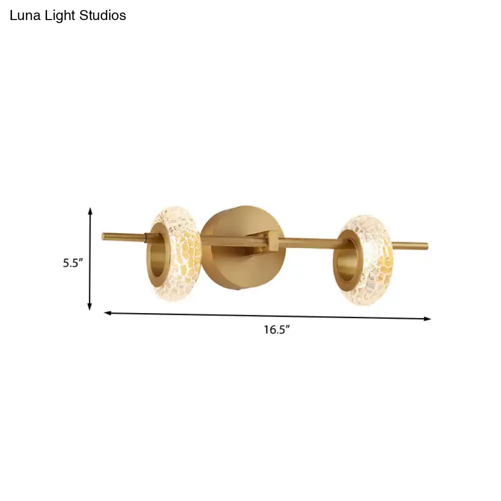 Brass double oval wall light with two mosaic ring accents by Decorbites on Tampa Home & Garden Store