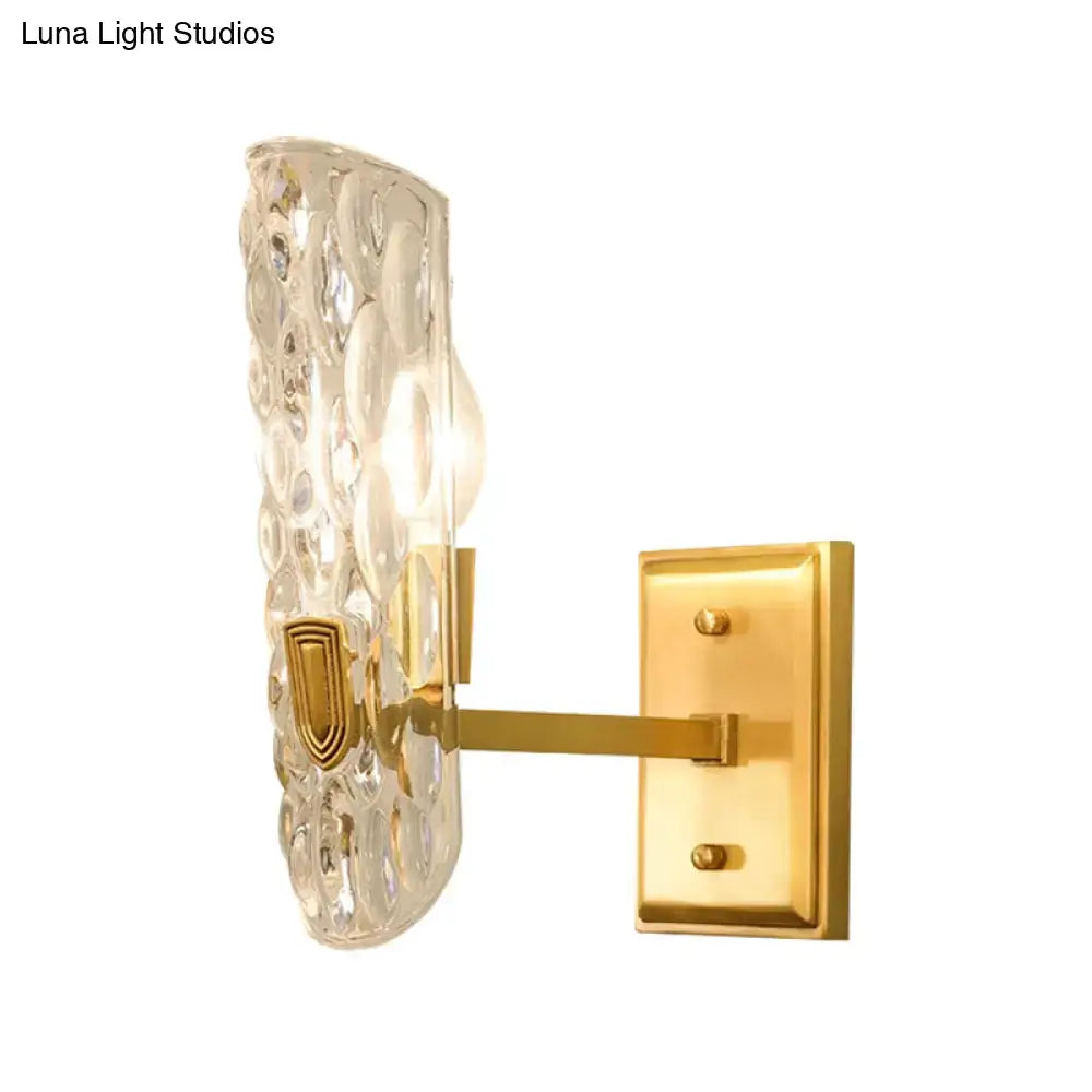 Brass Water Glass Wall Sconce with crystal bubbled glass by Decorbites on Tampa Home & Garden Store