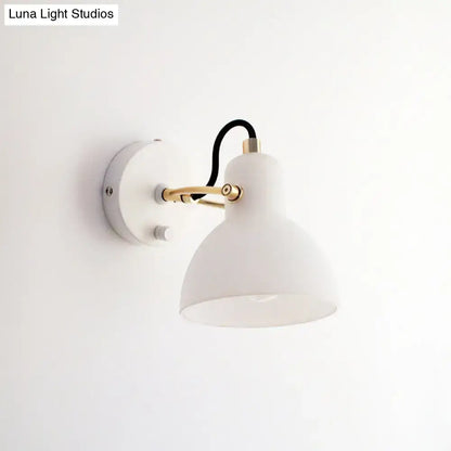 Brass Adjustable Wall Lamp Decorbites white shade brass arm on Tampa Home & Garden Store