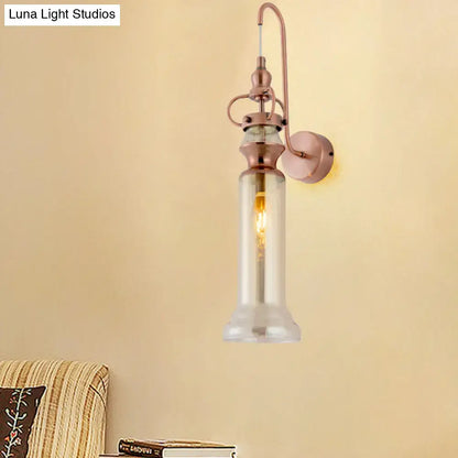 Decorbites copper amber glass sconce with vintage copper hardware, wall-mounted on Tampa Home & Garden Store