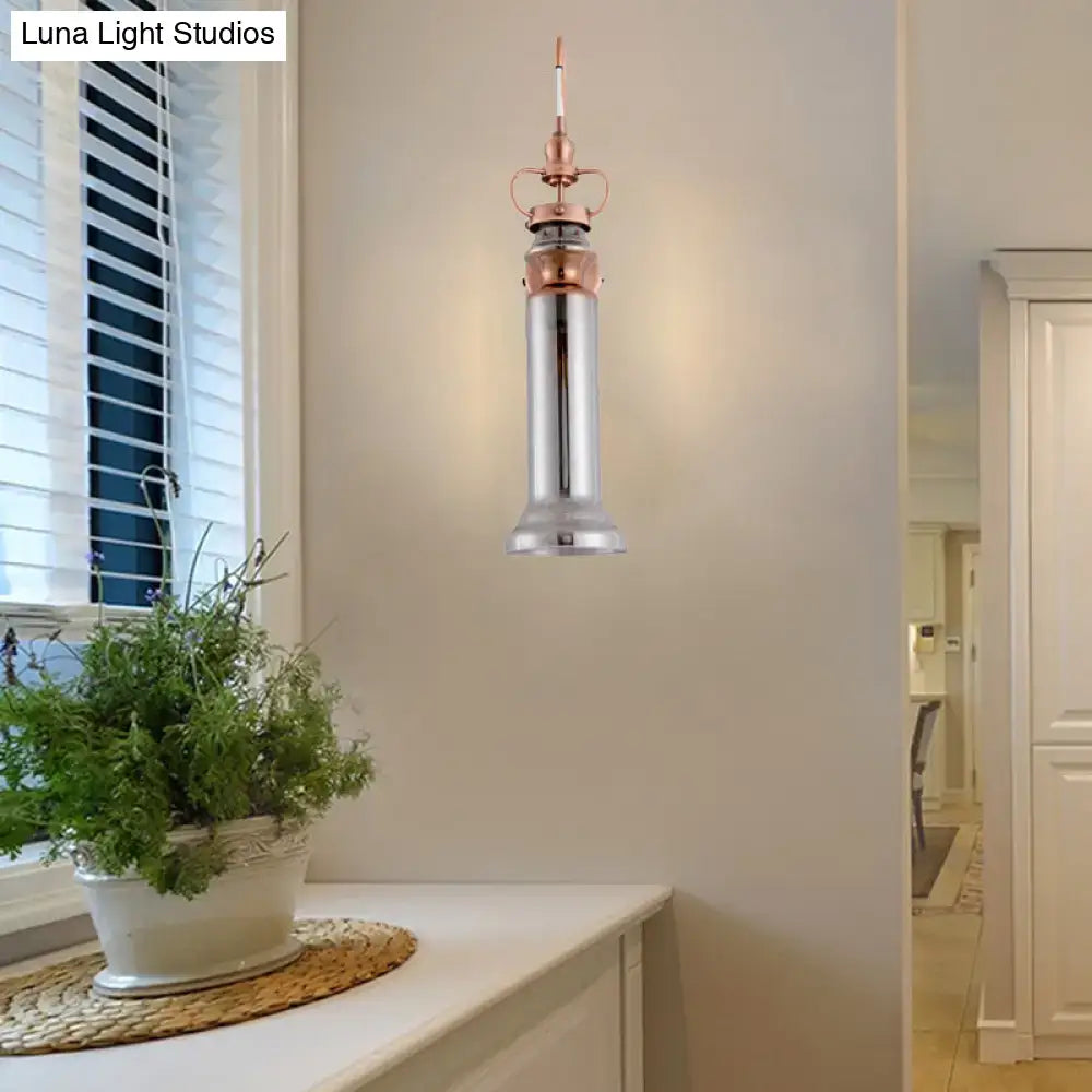 Copper amber glass sconce pendant with copper hardware by Decorbites on Tampa Home & Garden Store