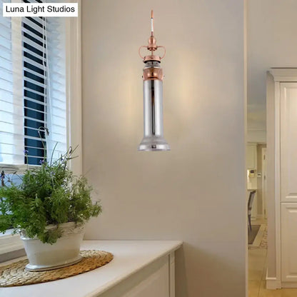 Copper amber glass sconce pendant with copper hardware by Decorbites on Tampa Home & Garden Store