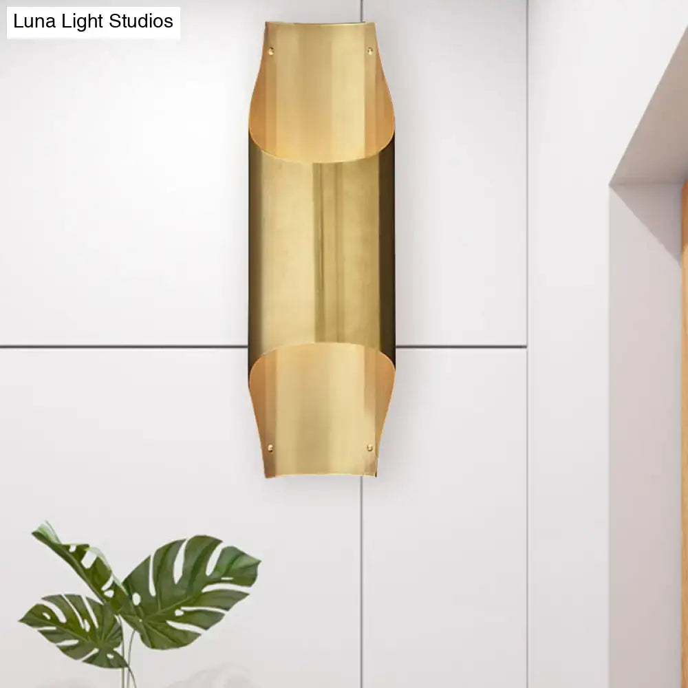 Brass curved single-head wall lamp by Decorbites (Luna Light Studios watermark) on Tampa Home & Garden Store