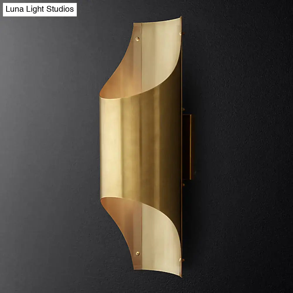 Brass curved single-head wall lamp by Decorbites for Home & Garden on Tampa Home & Garden Store