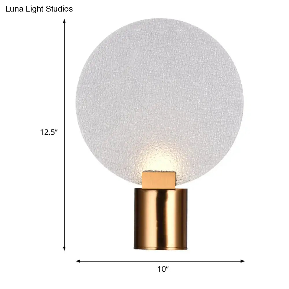 Gold Bubble Glass Sconce by Decorbites with frosted bubble glass globe and gold base on Tampa Home & Garden Store
