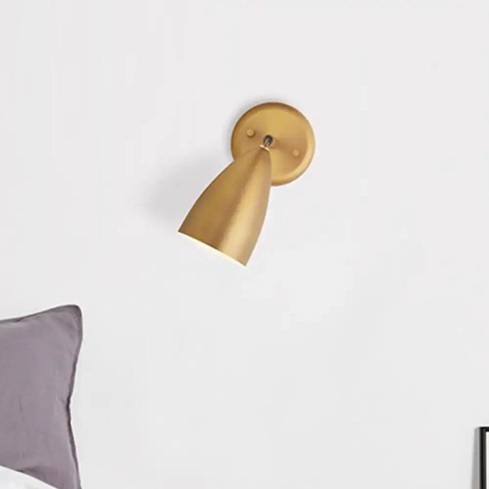 Decorbites gold conical elongated dome wall lamp for home & garden with round base on Tampa Home & Garden Store