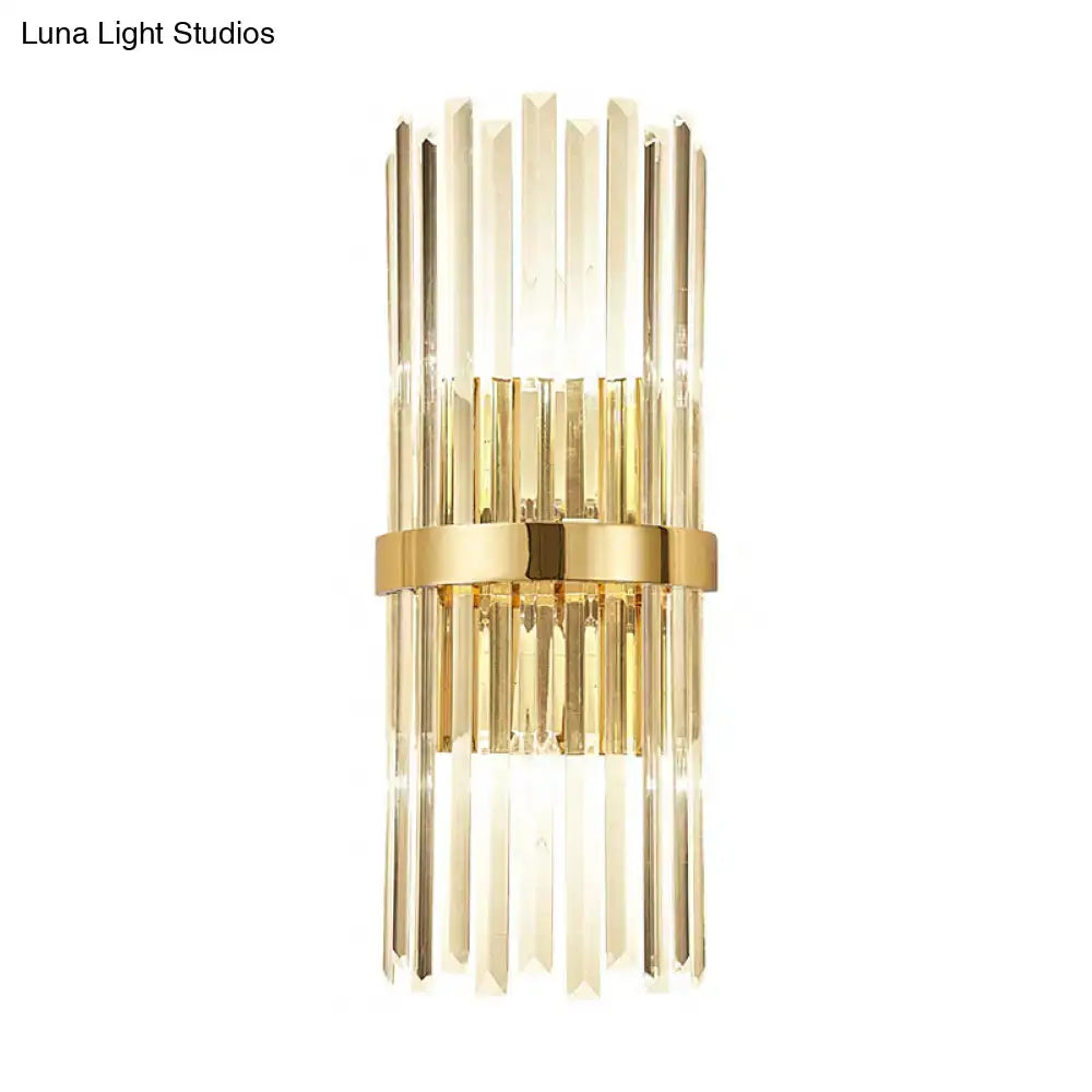 Gold crystal cylinder lamp by Decorbites, a chic crystal wall sconce for Home & Garden on Tampa Home & Garden Store