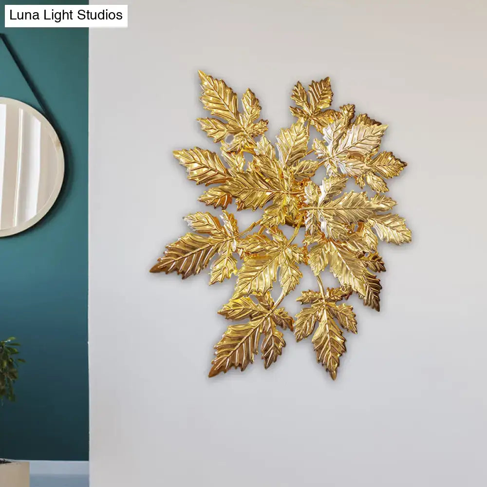 Gold Maple 6-Light Wall Sconce by Decorbites, gold metal leaf wall decor on Tampa Home & Garden Store