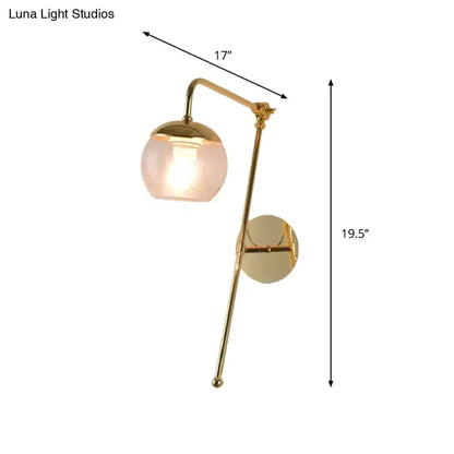 Contemporary Gold Gooseneck Sconce Light
