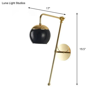 Contemporary Gold Gooseneck Sconce Light
