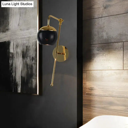 Contemporary Gold Gooseneck Sconce Light