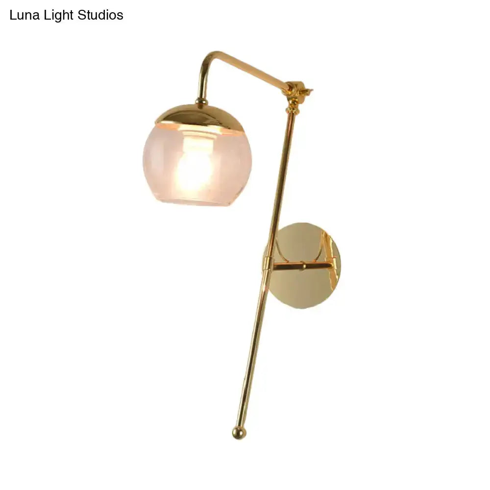 Contemporary Gold Gooseneck Sconce Light