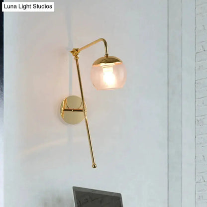 Contemporary Gold Gooseneck Sconce Light