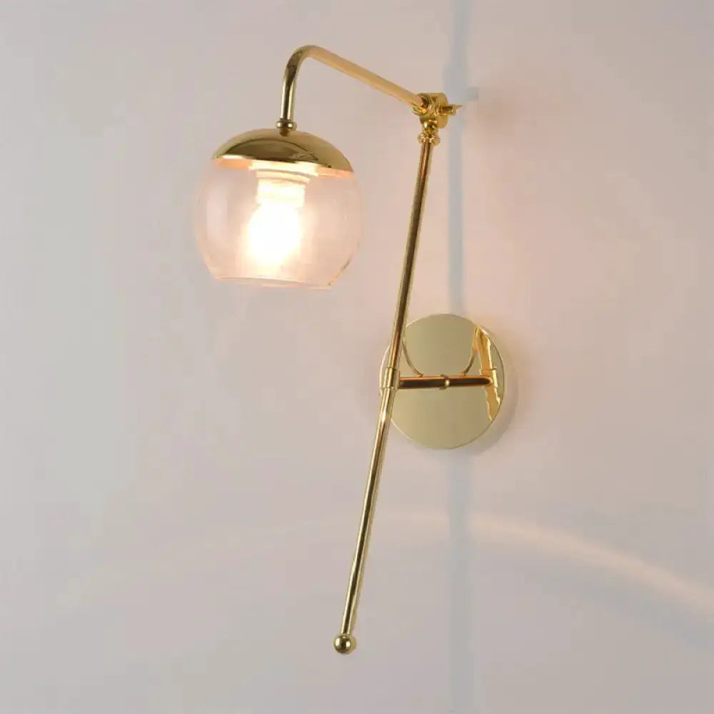 Contemporary Gold Gooseneck Sconce Light