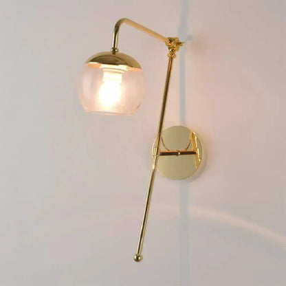 Contemporary Gold Gooseneck Sconce Light