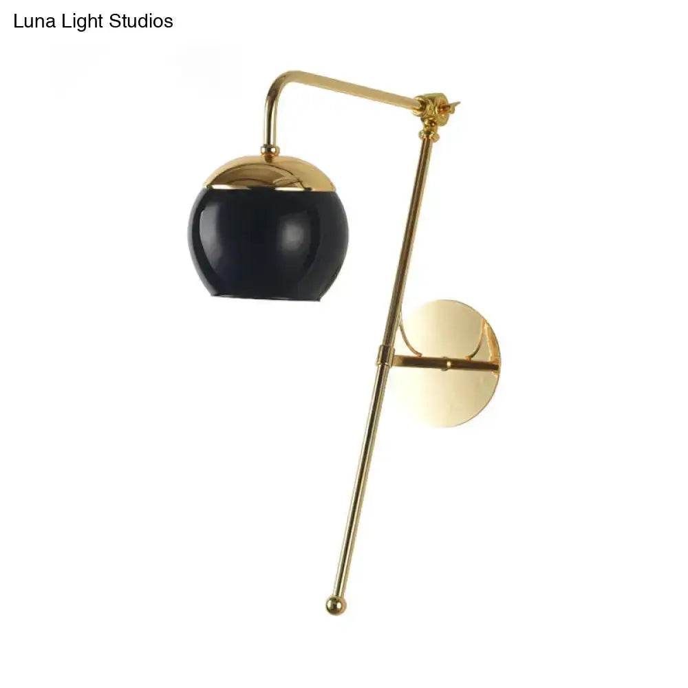 Contemporary Gold Gooseneck Sconce Light