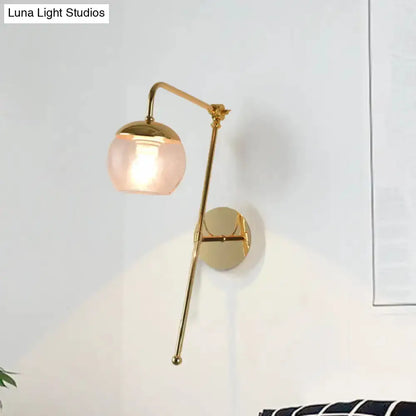 Contemporary Gold Gooseneck Sconce Light