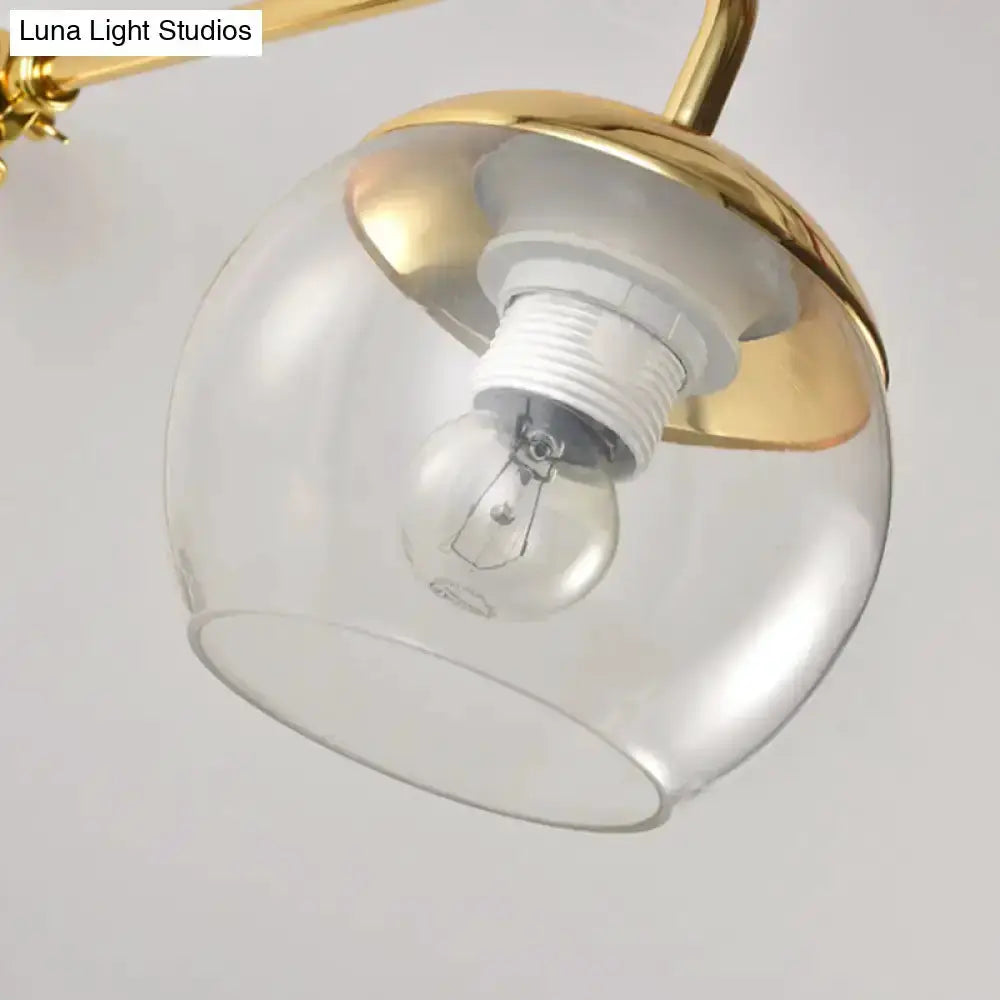 Contemporary Gold Gooseneck Sconce Light