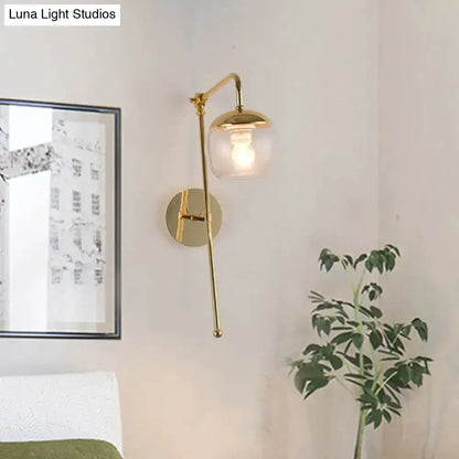 Contemporary Gold Gooseneck Sconce Light
