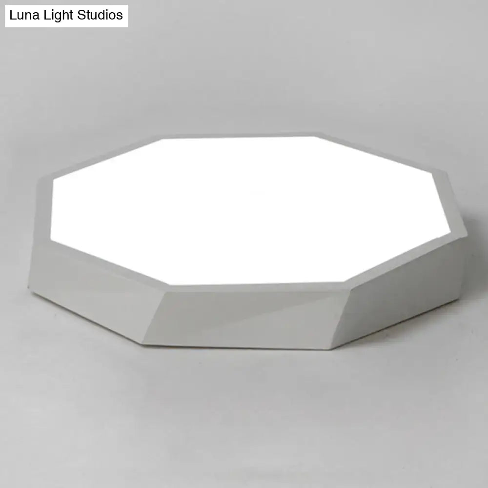 Hexagonal mount ceiling light in white for bedroom by Decorbites on Tampa Home & Garden Store