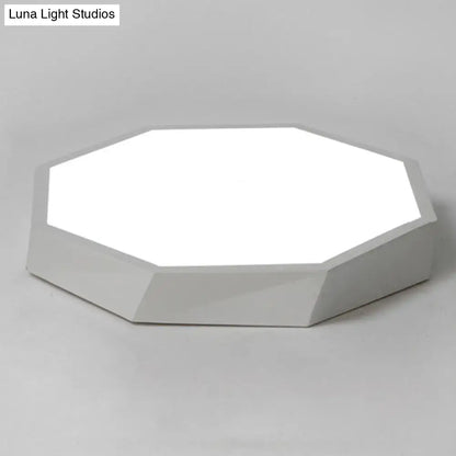 Hexagonal mount ceiling light in white for bedroom by Decorbites on Tampa Home & Garden Store