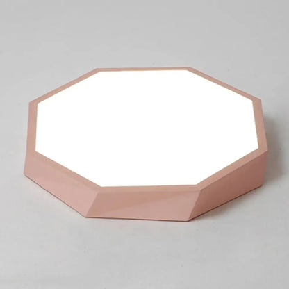 Pink hexagonal mount ceiling light by Decorbites for bedroom, contemporary fixture on Tampa Home & Garden Store