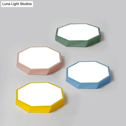 Decorbites 4 hexagonal mount ceiling light panels in green pink blue yellow for bedrooms on Tampa Home & Garden Store