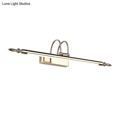 Contemporary nickel finish LED wall sconce with a slim horizontal bar Decorbites on Tampa Home & Garden Store