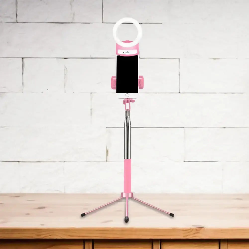 Decorbites pink LED phone holder light with ring lamp on tripod stand on Tampa Home & Garden Store