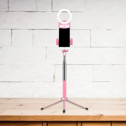 Decorbites pink LED phone holder light with ring lamp on tripod stand on Tampa Home & Garden Store