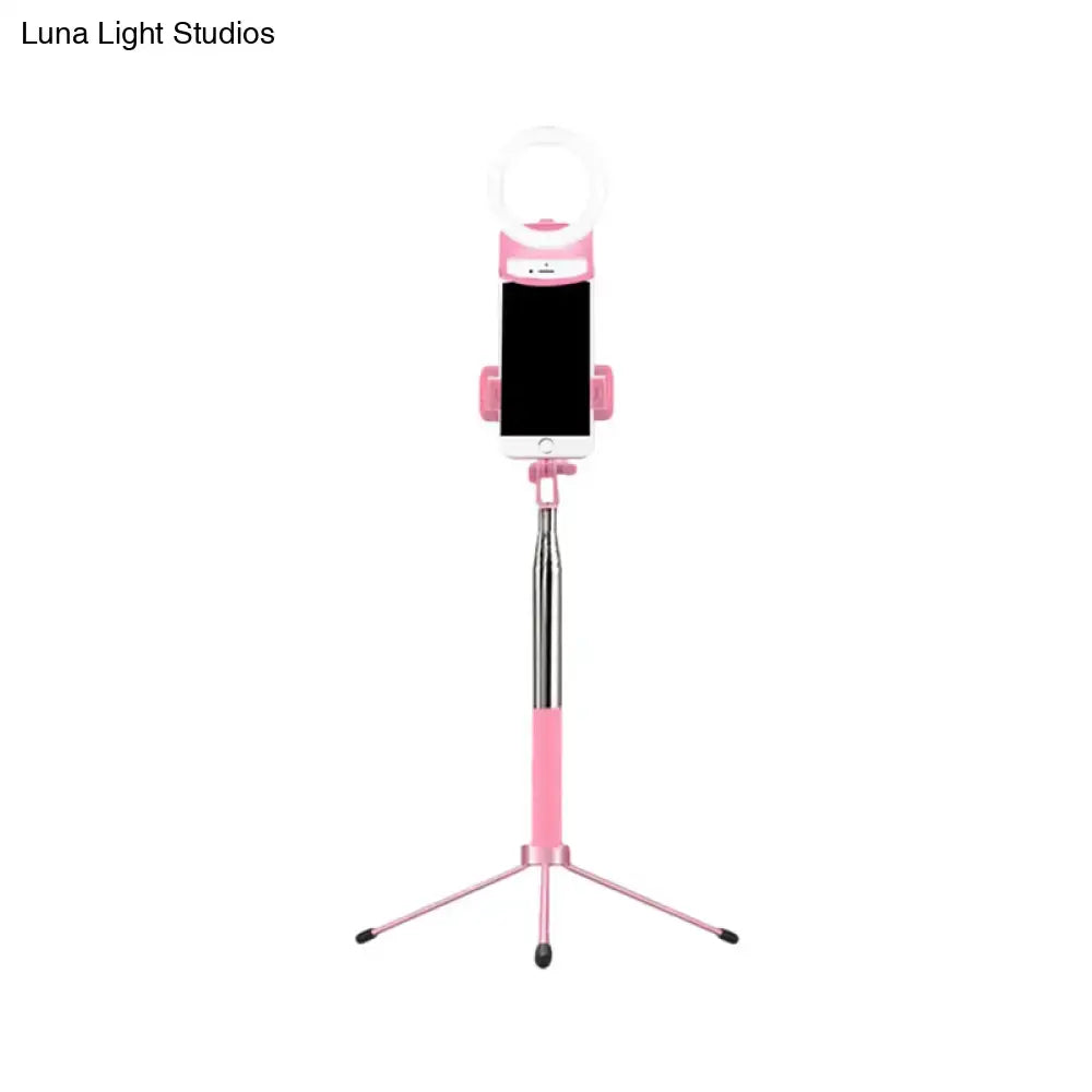Pink LED phone holder light on a pink selfie stick tripod, Decorbites brand on Tampa Home & Garden Store