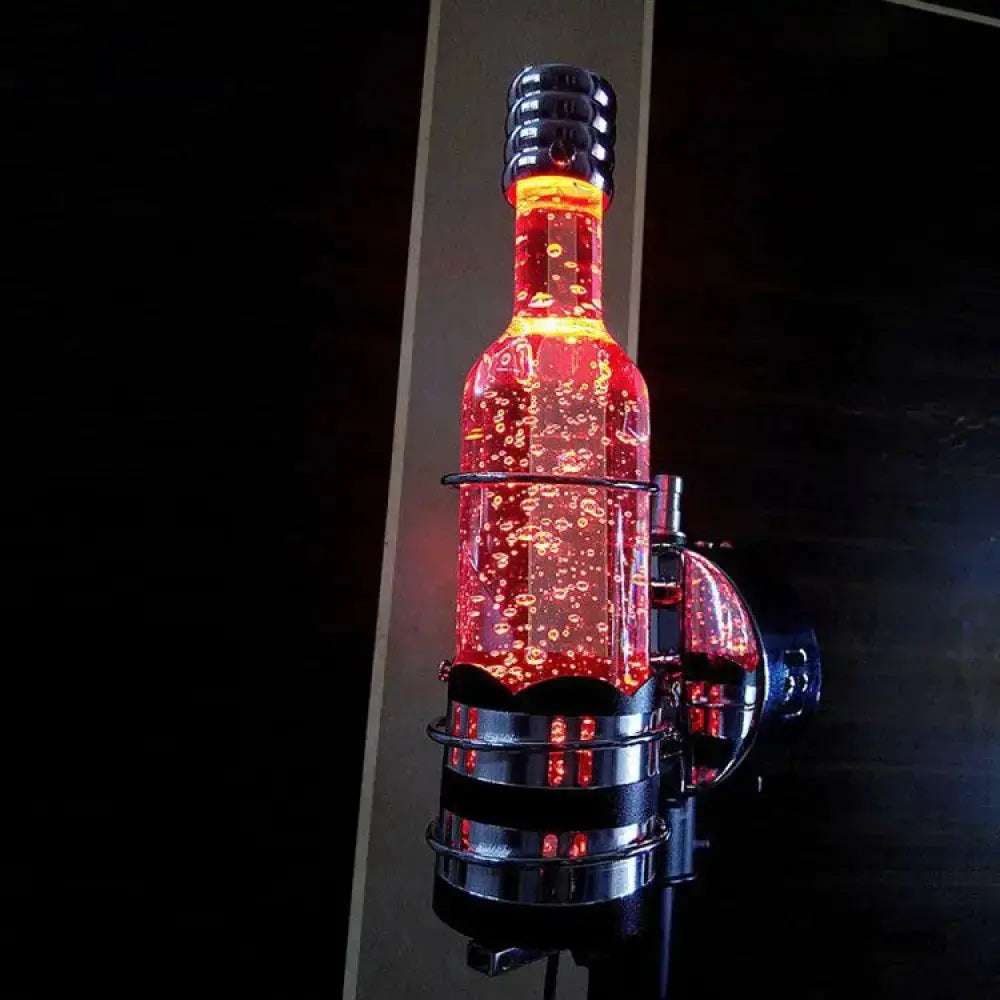 Contemporary purple crystal wall light bar bubble lamp, bottle sconce with chrome mount on Tampa Home & Garden Store