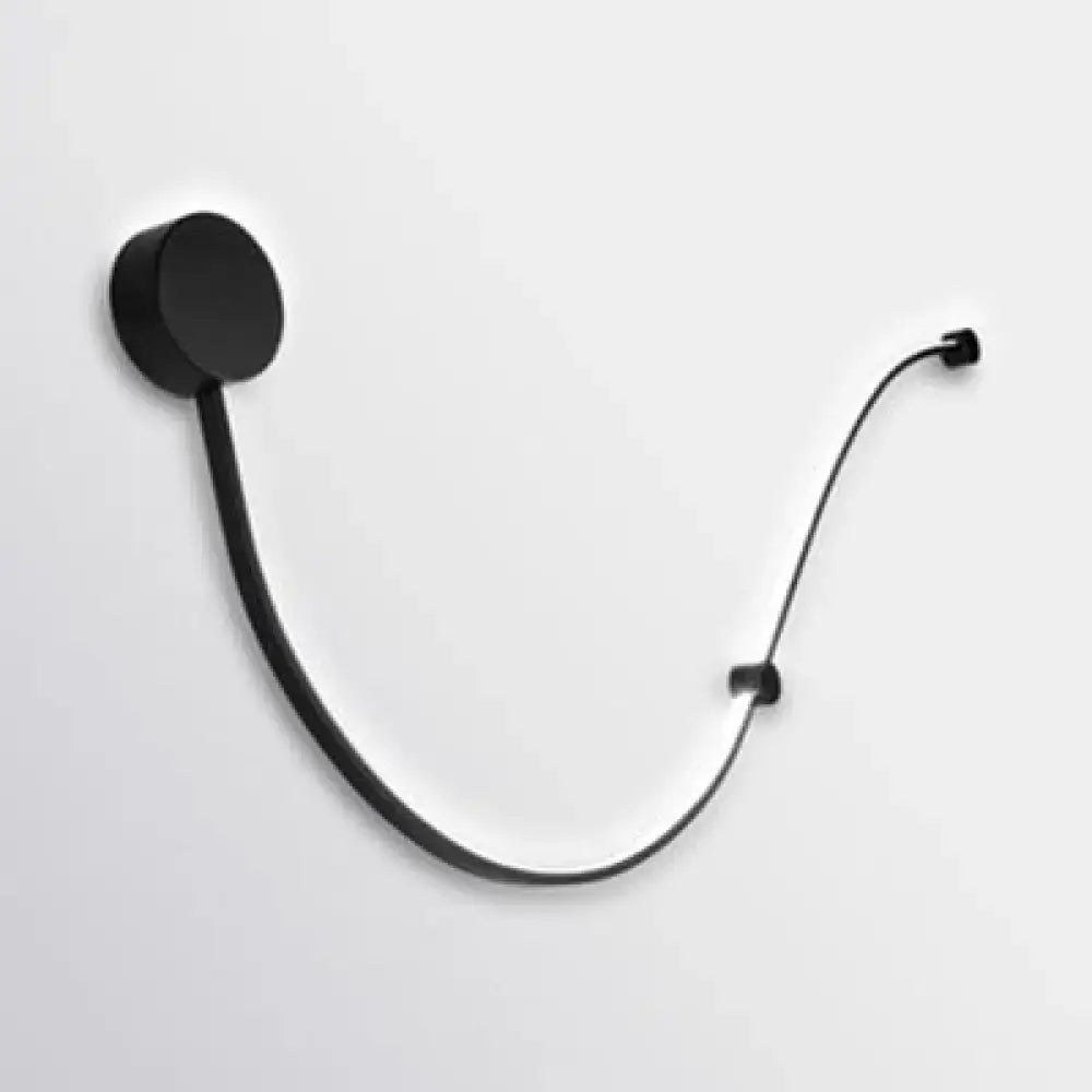 Decorbites twist sconce black metal wall-mounted curved arm on Tampa Home & Garden Store