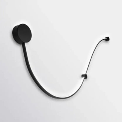 Decorbites twist sconce black metal wall-mounted curved arm on Tampa Home & Garden Store