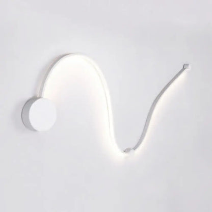 Black White Twist Sconce curved white LED wall light by Decorbites on Tampa Home & Garden Store