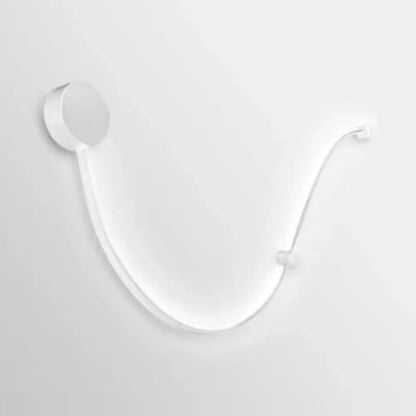 Black White Twist Sconce by Decorbites, white curved wall light for modern spaces on Tampa Home & Garden Store