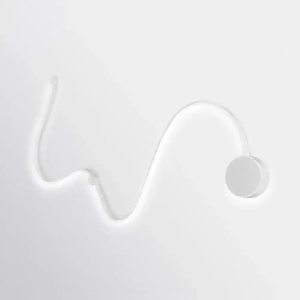 Black White Twist Sconce by Decorbites, white curved wall light with subtle glow on Tampa Home & Garden Store