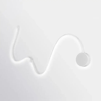 Black White Twist Sconce by Decorbites, white curved wall light with subtle glow on Tampa Home & Garden Store