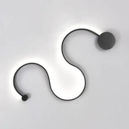 Black White Twist Sconce by Decorbites, modern curved wall light on Tampa Home & Garden Store