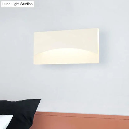 Gold white acrylic bedroom sconce by Decorbites, wall-mounted with curved light panel on Tampa Home & Garden Store