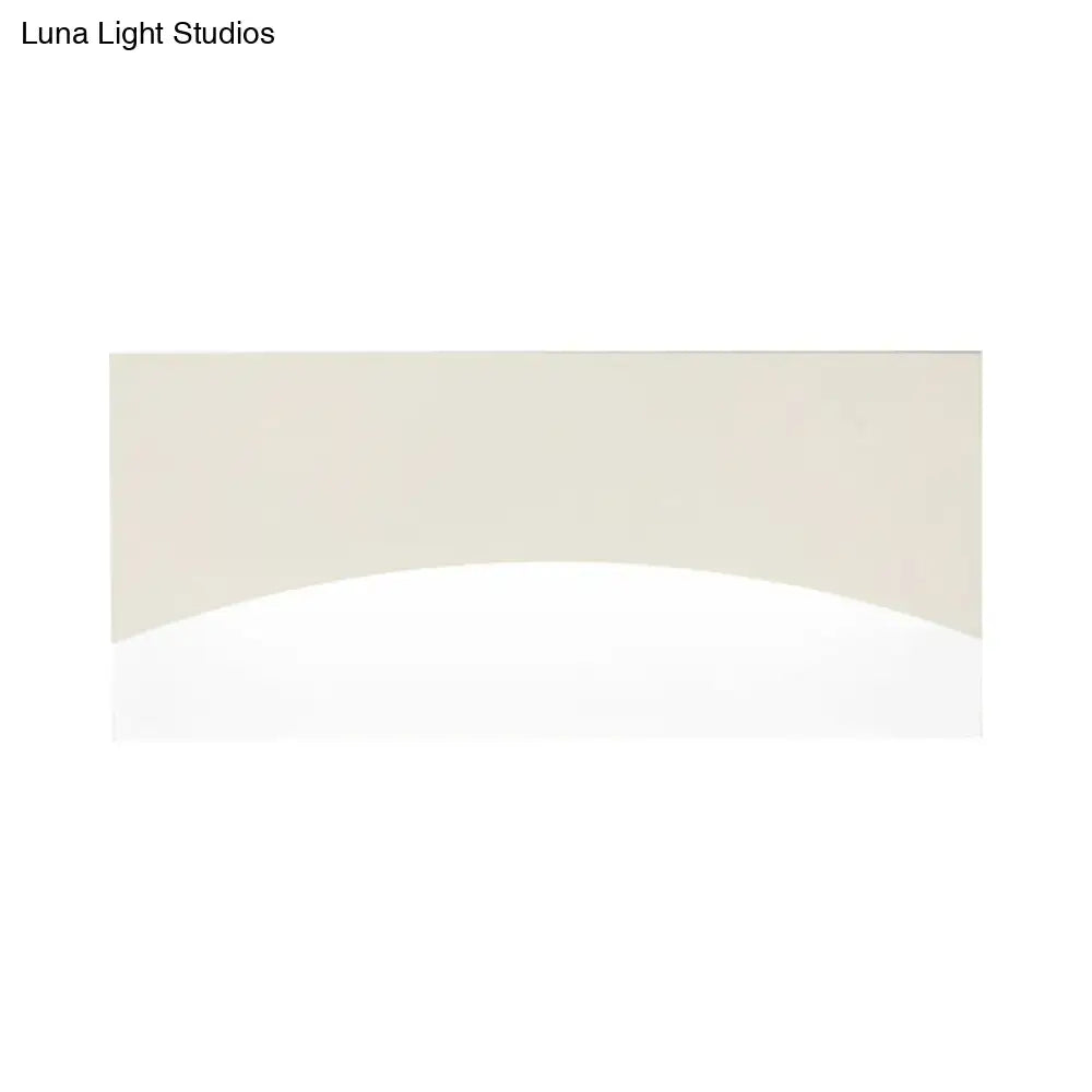 Gold white bedroom sconce with acrylic curved shade by Decorbites on Tampa Home & Garden Store