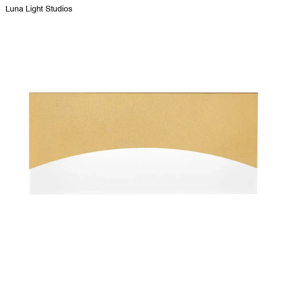 Bedroom sconce by Decorbites, gold and white acrylic curved design on Tampa Home & Garden Store