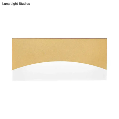 Bedroom sconce by Decorbites, gold and white acrylic curved design on Tampa Home & Garden Store
