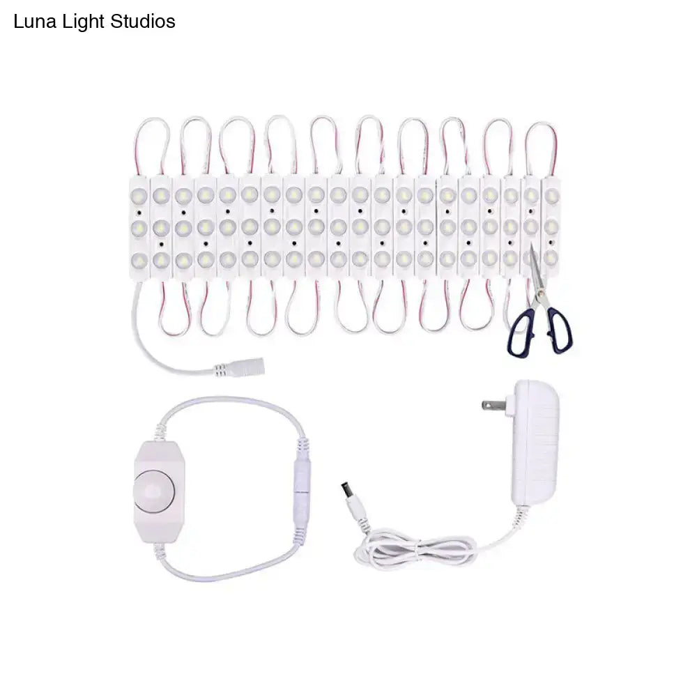 Decorbites white LED vanity strip 118-inch length with power adapter and dimmer switch on Tampa Home & Garden Store