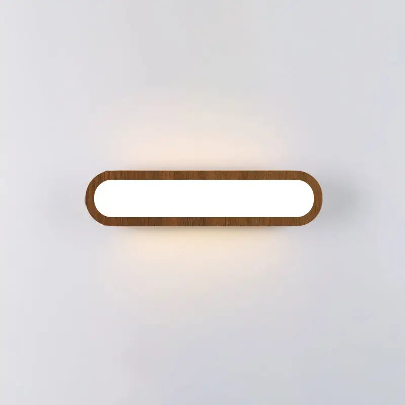 Wood LED Elongated 25-Inch Vanity Light, dark wood finish, Decorbites brand wall fixture on Tampa Home & Garden Store