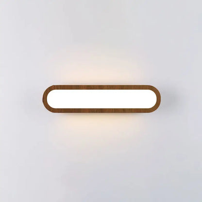 Wood LED Elongated 25-Inch Vanity Light, dark wood finish, Decorbites brand wall fixture on Tampa Home & Garden Store